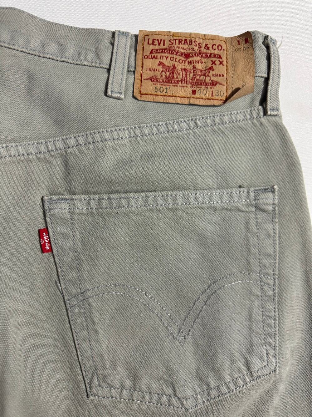 Levi Strauss & Co. Gray Denim 501 XX Jeans - Men's Size 40x30